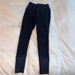alo navy blue ribbed heather navy Leggings S
